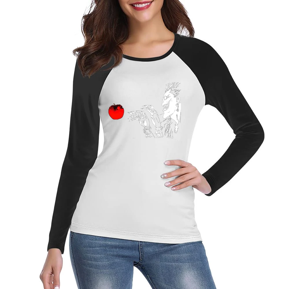 Apple ryuuk shinigami Death Note manga anime Women Ladies Long Sleeve T-Shirt