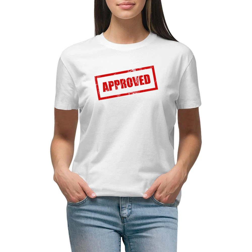Approved Funny Premium Women Ladies T-shirt