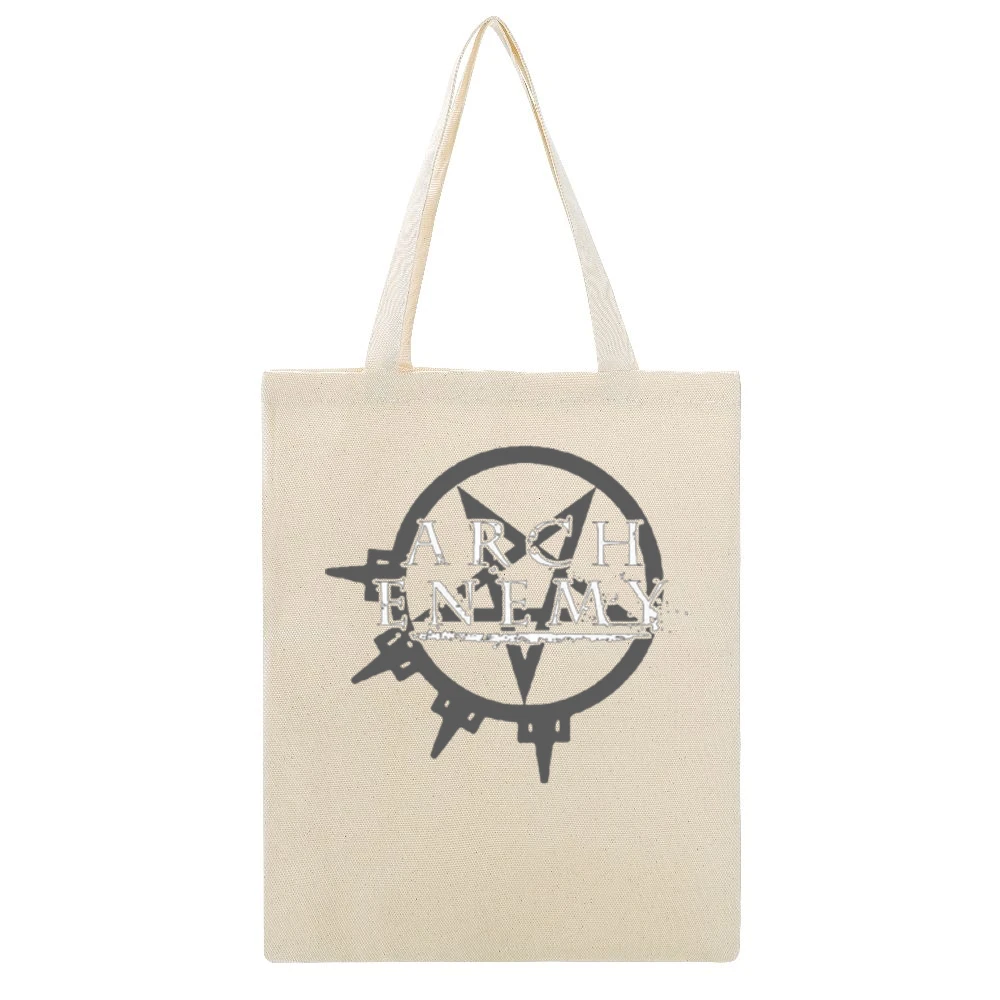 Arch Enemy Beige Canvas Tote Shopping Bag