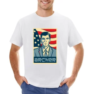 Archer American Hope Style Poster Fun Graphic Asian Size Men T-Shirt