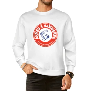 Armed And Hammered Funny Black European Size Pullover Sweater