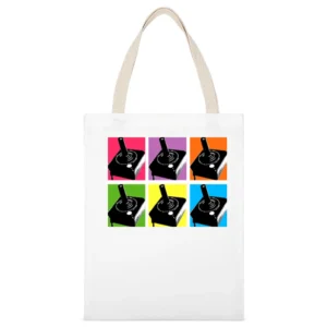 Asteroids Rock Retro White Canvas Tote Shopping Bag