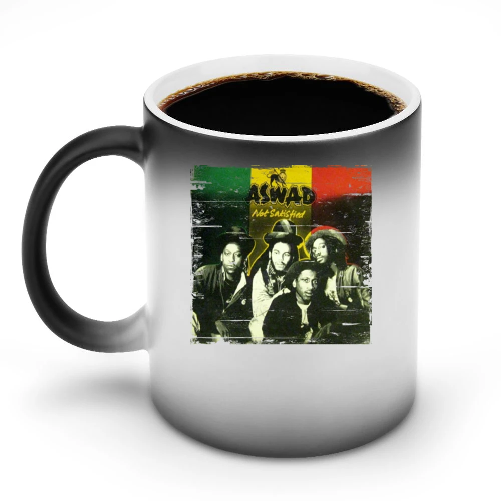 Aswad Not Satisfied Album Cover Distressed Image Discoloration Mug