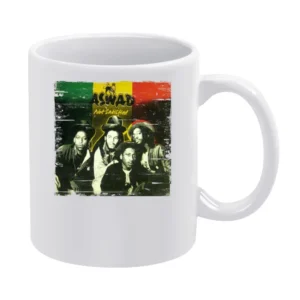 Aswad Not Satisfied Album Cover Distressed Image White Mug