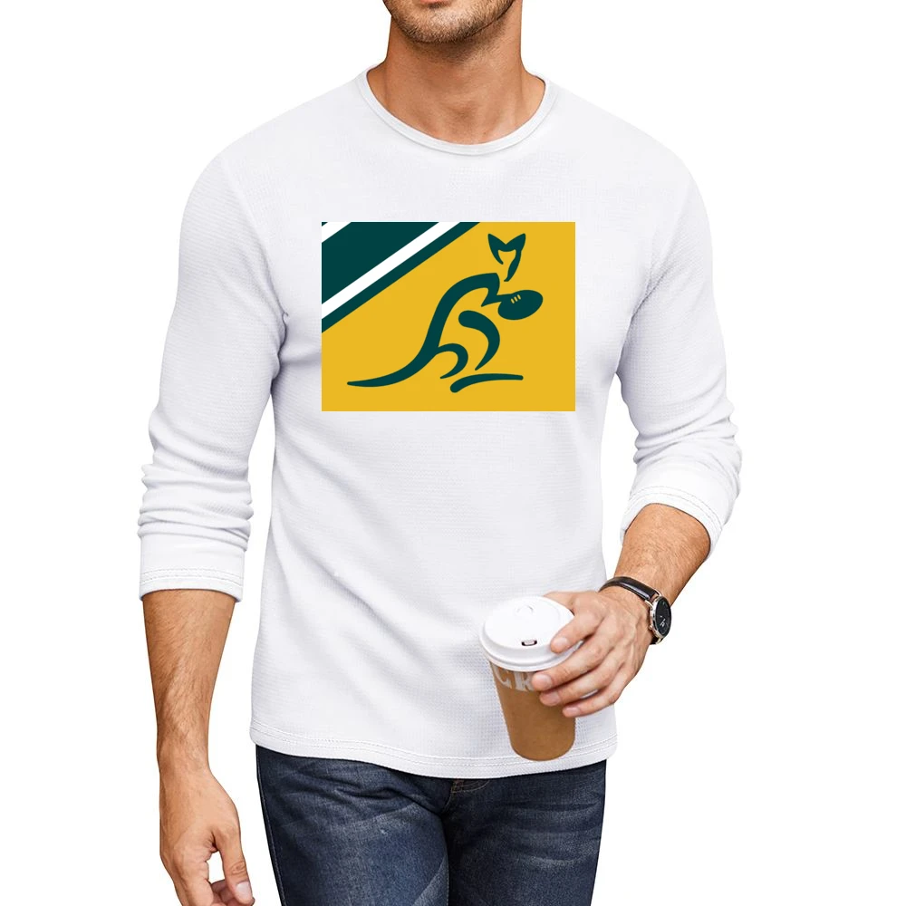Australia Rugby Men CrewNeck Long Sleeve T-Shirt
