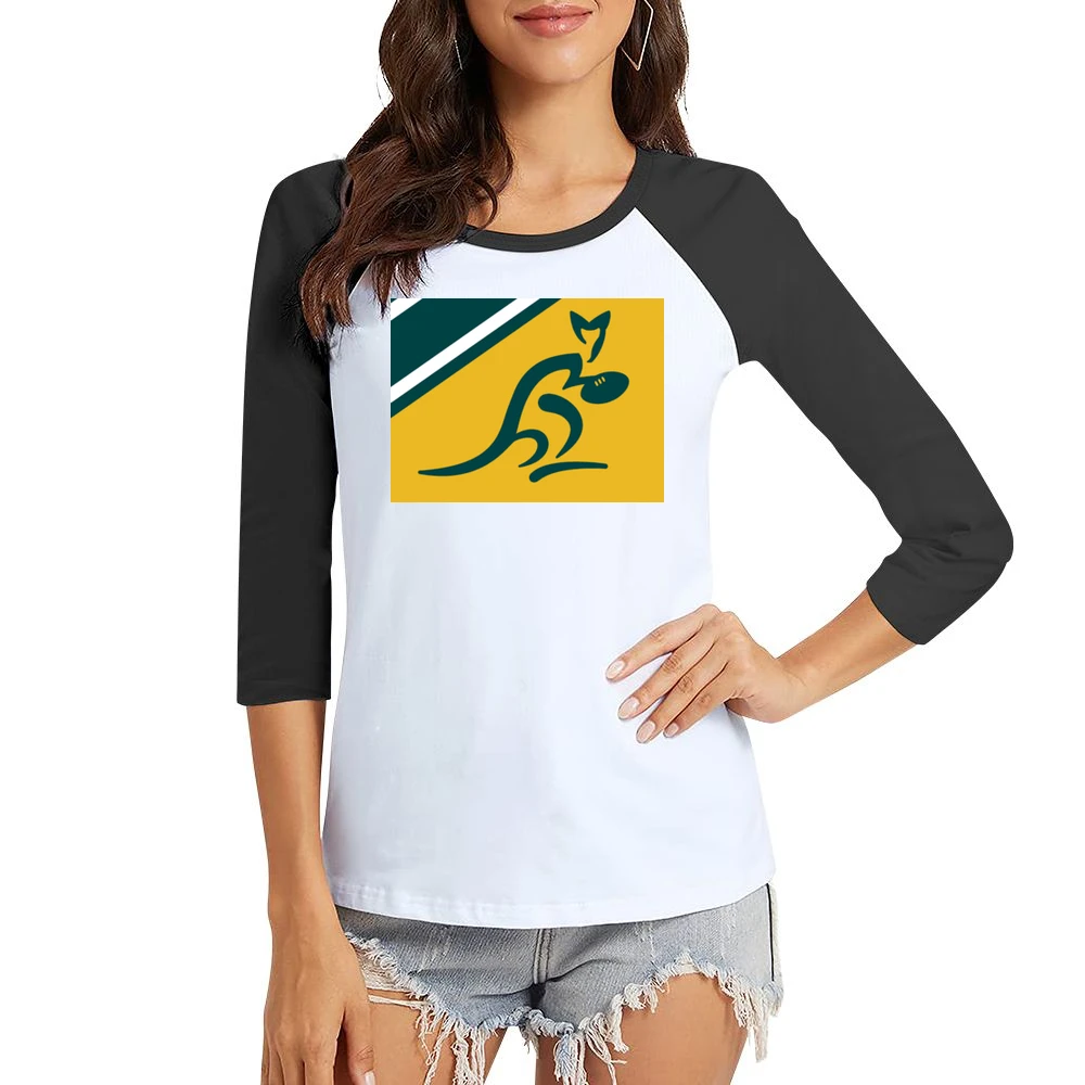 Australia Rugby Women Ladies 3-4 Sleeve T-Shirt