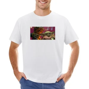 Baby Yoda And Babu Frik Star Wars Fan Asian Size Men T-Shirt