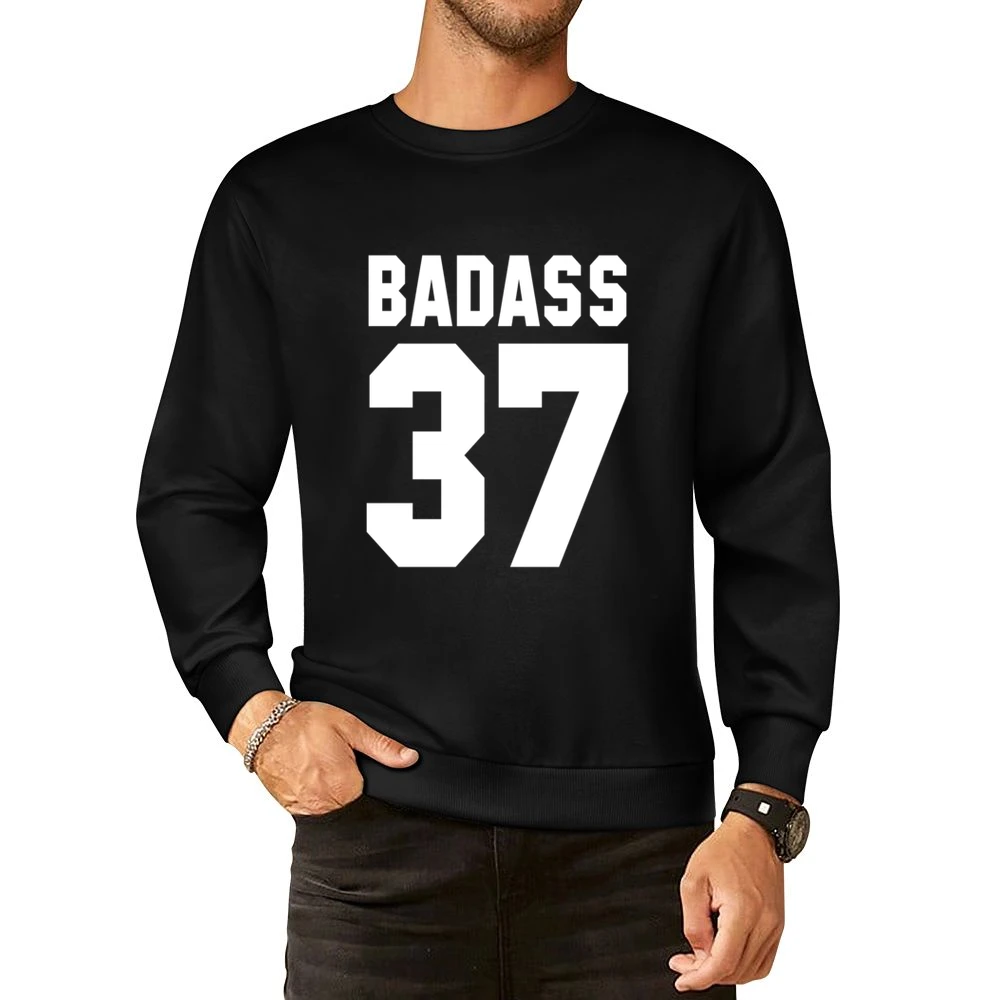 Badass 37 Popular Jersey Style PRINTED ON BACK European Size Pullover Sweater