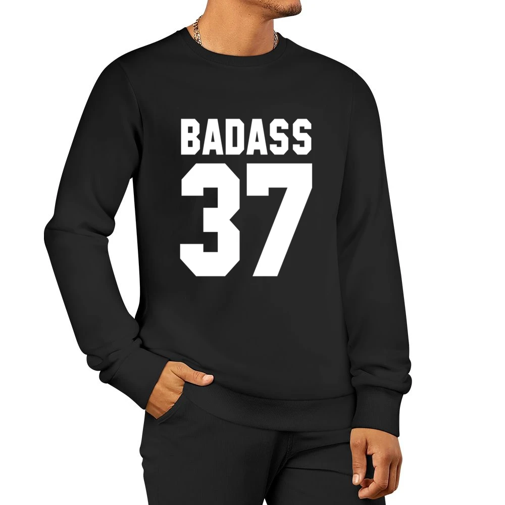 Badass 37 Popular Jersey Style PRINTED ON BACK Men Pullover Sweatshirt