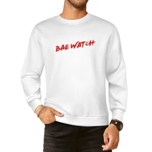 Bae Watch Funny Baywatch Parody TV Show European Size Pullover Sweater