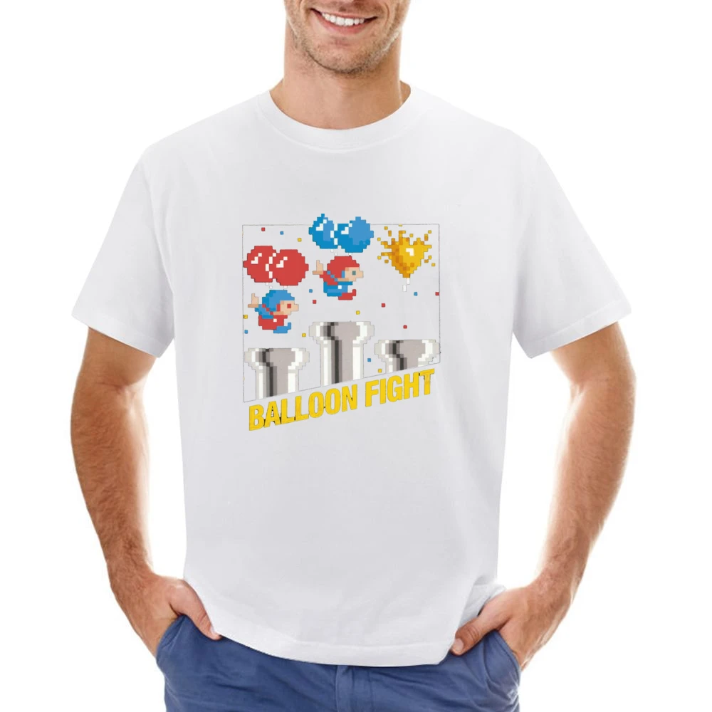 Balloon Fight Video Game Retro 80s Asian Size Men T-Shirt