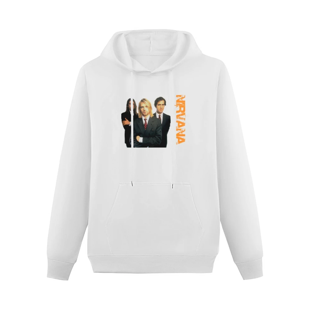 Band nirvana kurt cobain krist novoselic dave grohl Men Hoodie With Pocket