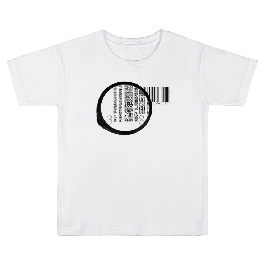 Barcode Zoom In Political Kids Boys Girls T-Shirt