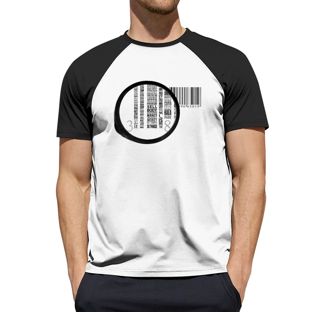 Barcode Zoom In Political Men Short Sleeve T-Shirt