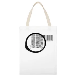 Barcode Zoom In Political White Canvas Tote Shopping Bag