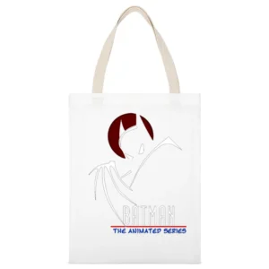 Batman Animated Series White Canvas Tote Shopping Bag