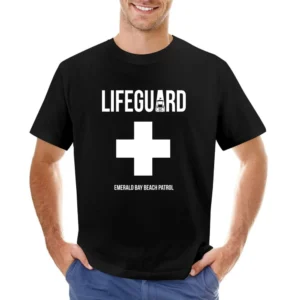 Baywatch Lifeguard Emerald Bay Beach Patrol 2017 New Movie Dwayne John Asian Size Men T-Shirt