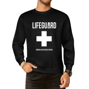 Baywatch Lifeguard Emerald Bay Beach Patrol 2017 New Movie Dwayne John European Size Pullover Sweater