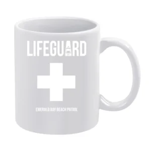 Baywatch Lifeguard Emerald Bay Beach Patrol 2017 New Movie Dwayne John White Mug