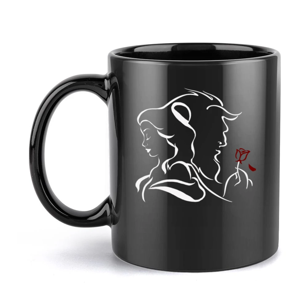 Beauty and the Beast Black Mug
