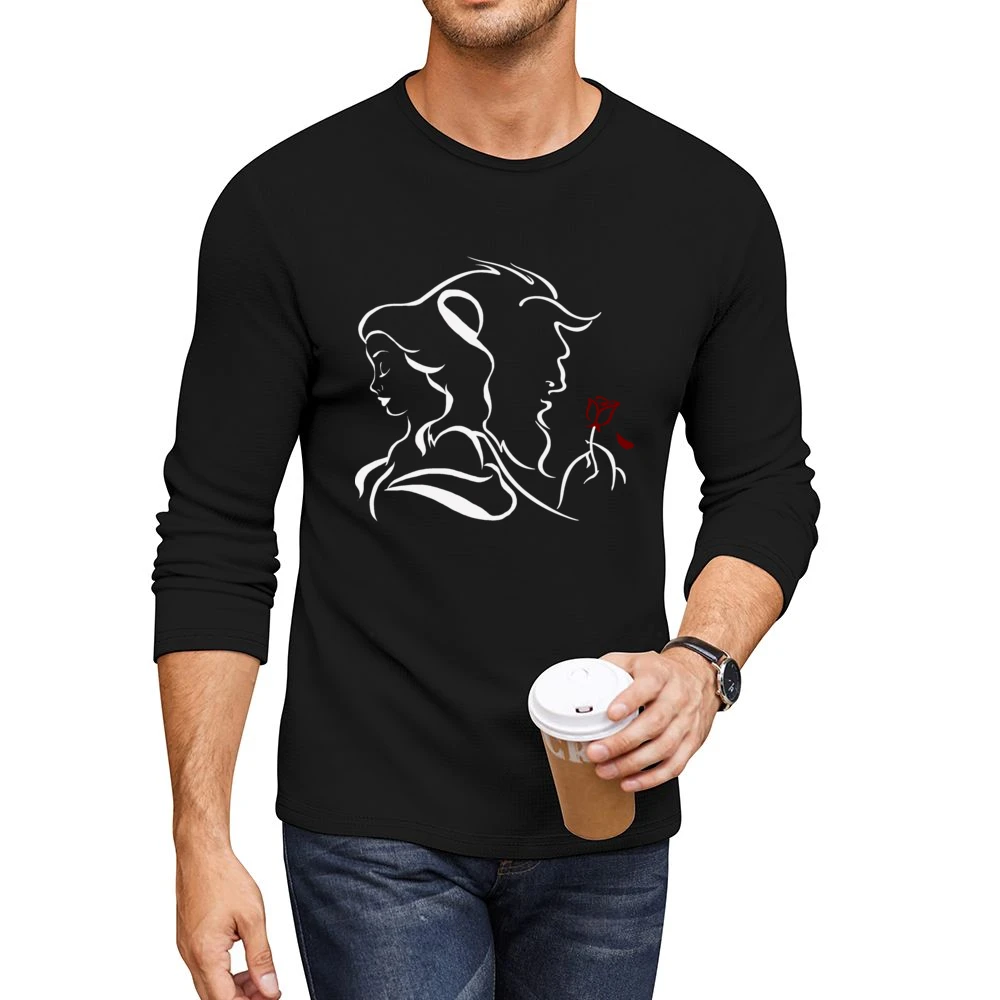 Beauty and the Beast Men CrewNeck Long Sleeve T-Shirt