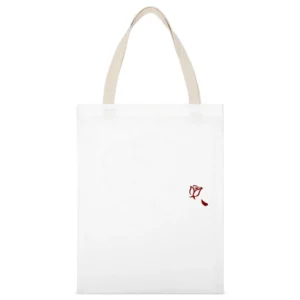 Beauty and the Beast White Canvas Tote Shopping Bag