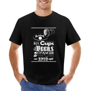 Beer Pong Tournament Fun Epic Alcohol Party Asian Size Men T-Shirt