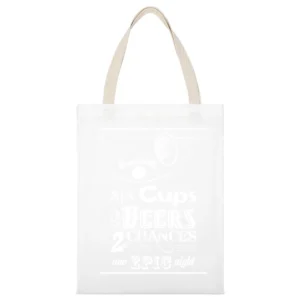 Beer Pong Tournament Fun Epic Alcohol Party White Canvas Tote Shopping Bag