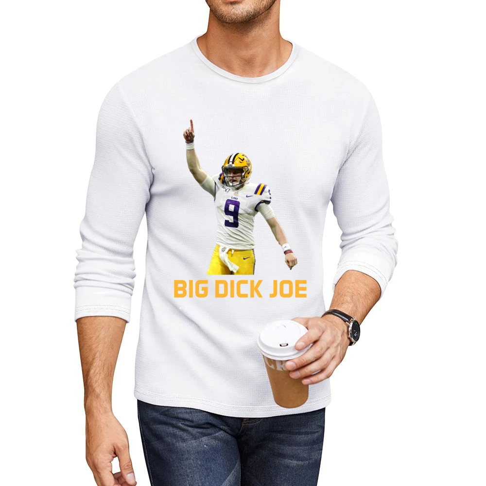 Big Dick Joe Burrow Lsu Louisiana Football Sports Fan Fixed Men CrewNeck Long Sleeve T-Shirt