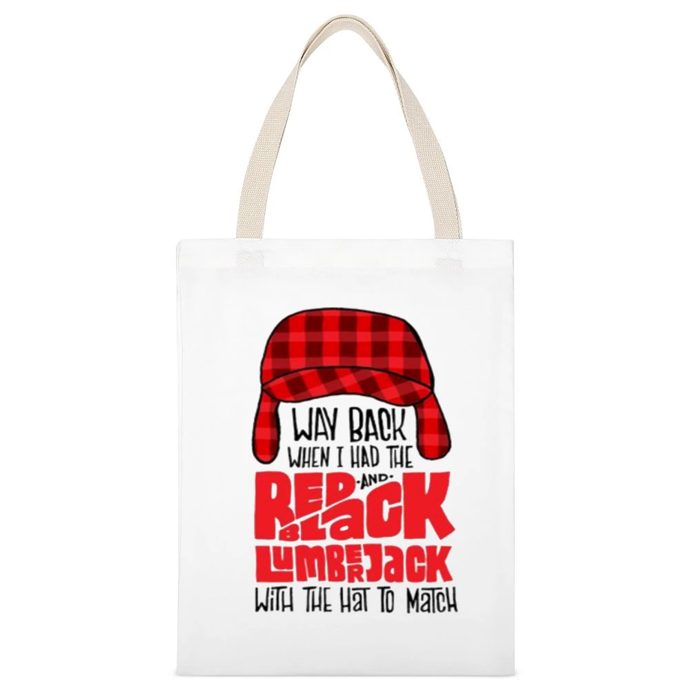 Biggie Lumberjack Tshirt White Canvas Tote Shopping Bag