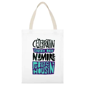 Biggie Smalls Celebratin Every Day No More Public Housin White Canvas Tote Shopping Bag