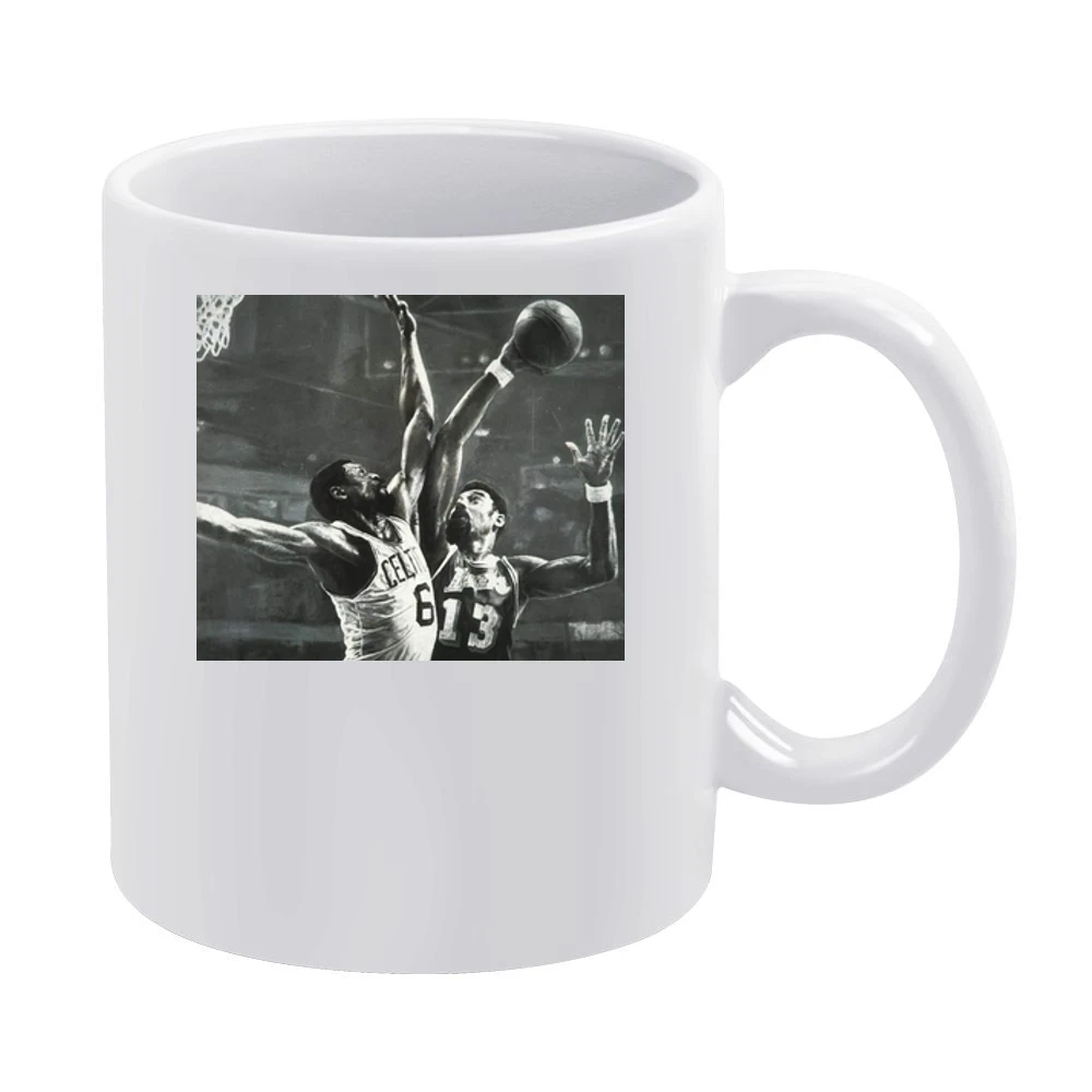 Bill Russell & Wilt Chamberlain Classic Sports T-shirt White Mug