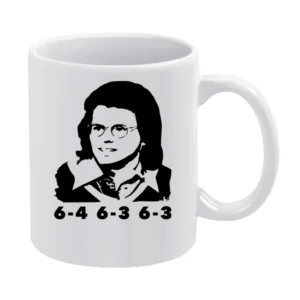 Billie Jean King Battle Of The Sexes Retro Tennis Emma Stone White Mug