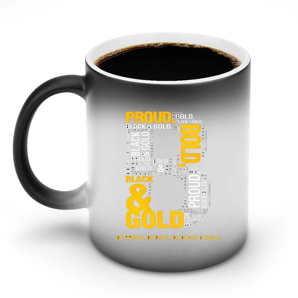 Black And Gold Proud Pittsburgh Football Team Tshirt (all Sytles Avail Discoloration Mug
