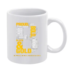 Black And Gold Proud Pittsburgh Football Team Tshirt (all Sytles Avail White Mug