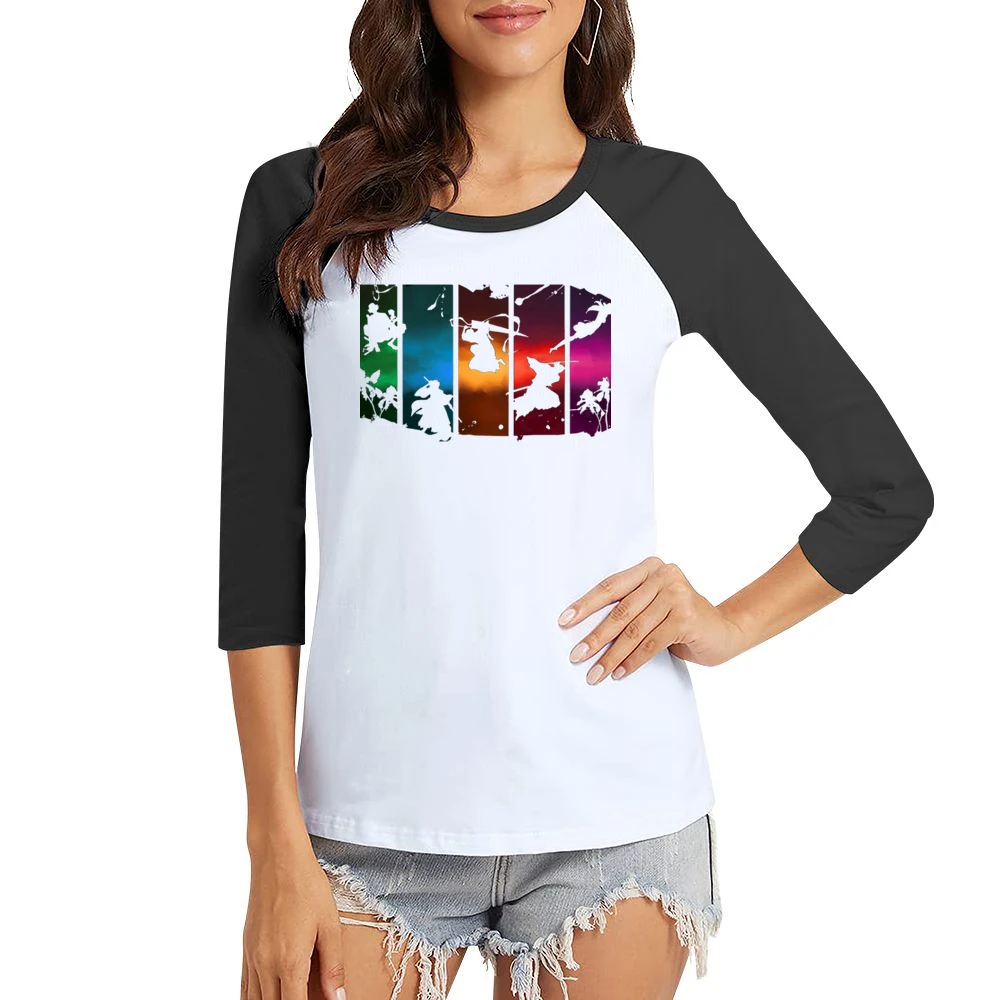 Bleach anime soul society tite kubo manga shinigami Women Ladies 3-4 Sleeve T-Shirt