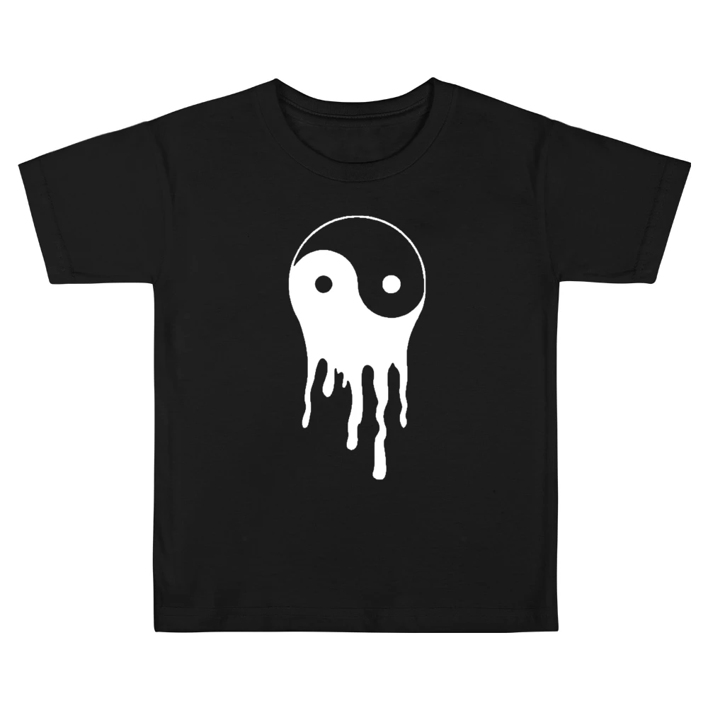 Bleeding Dripping Yin Yang Positive Balance Life Graphic Tee Shirt Kids Boys Girls T-Shirt