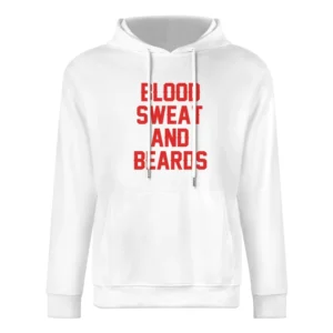Blood Sweat And Beards Cool Playoffs Sports Graphic V Neck Hoo European Size Men Hoodie