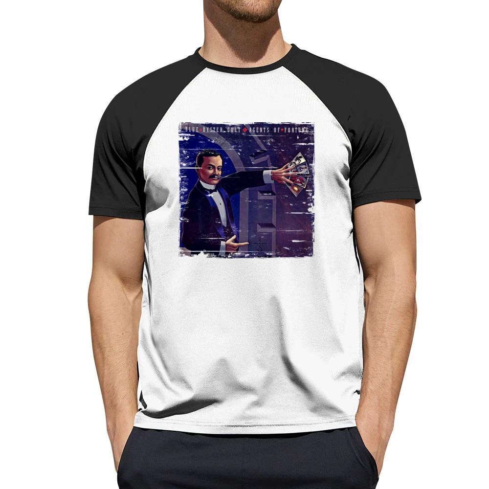 Blue Oyster Cult Agents Of Fortune Album Cover Distressed Image T Shir Men Short Sleeve T-Shirt