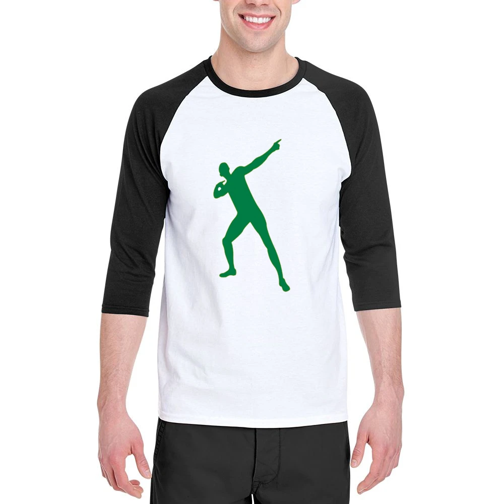Bolt Pose Tshirt Men 3/4 Sleeve T-Shirt