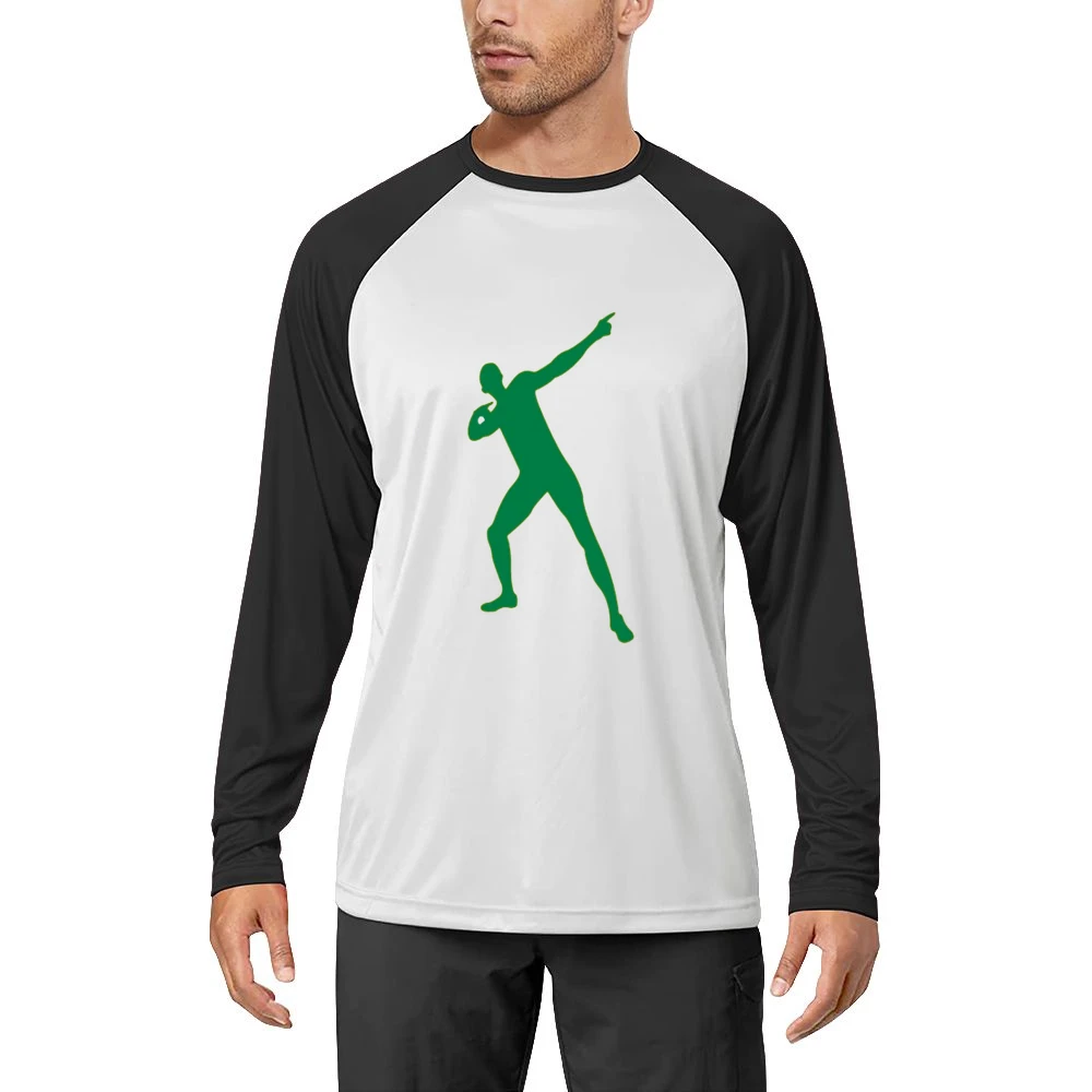 Bolt Pose Tshirt Men Long Sleeve T-Shirt
