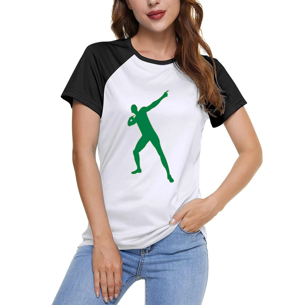 Bolt Pose Tshirt Women Ladies Short Sleeve T-Shirt