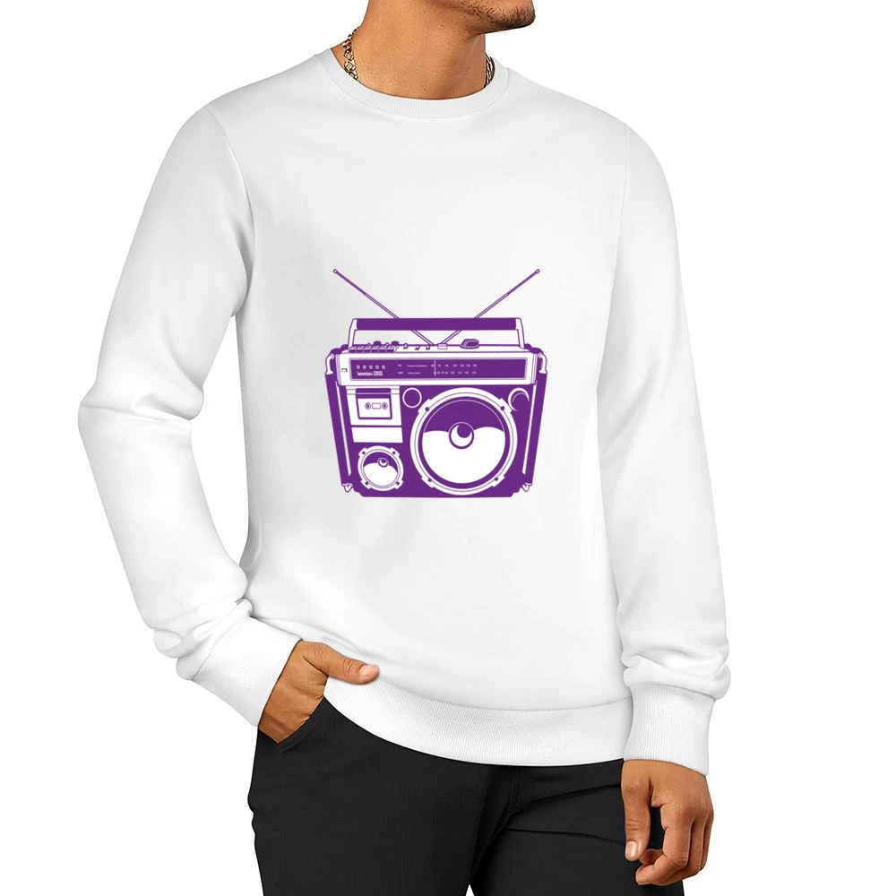 Boombox Tshirt Men Pullover Sweatshirt