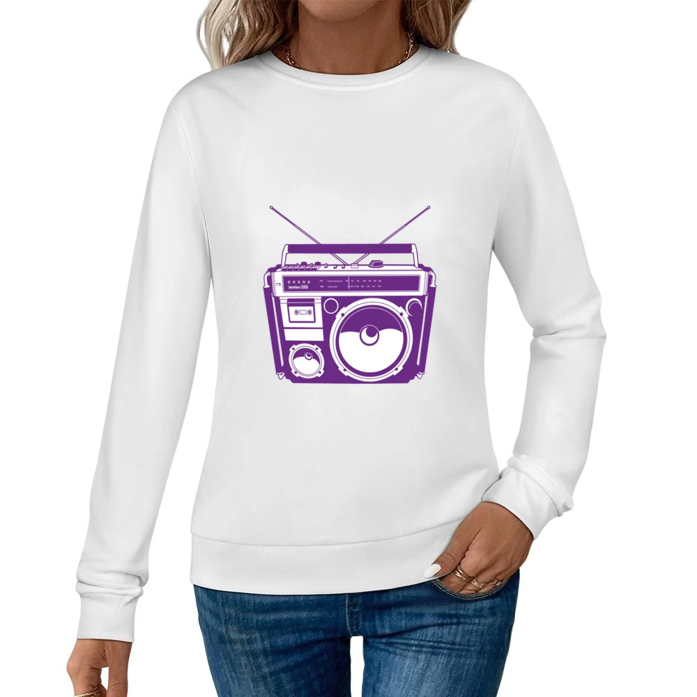 Boombox Tshirt Women Pullover Sweatshirt