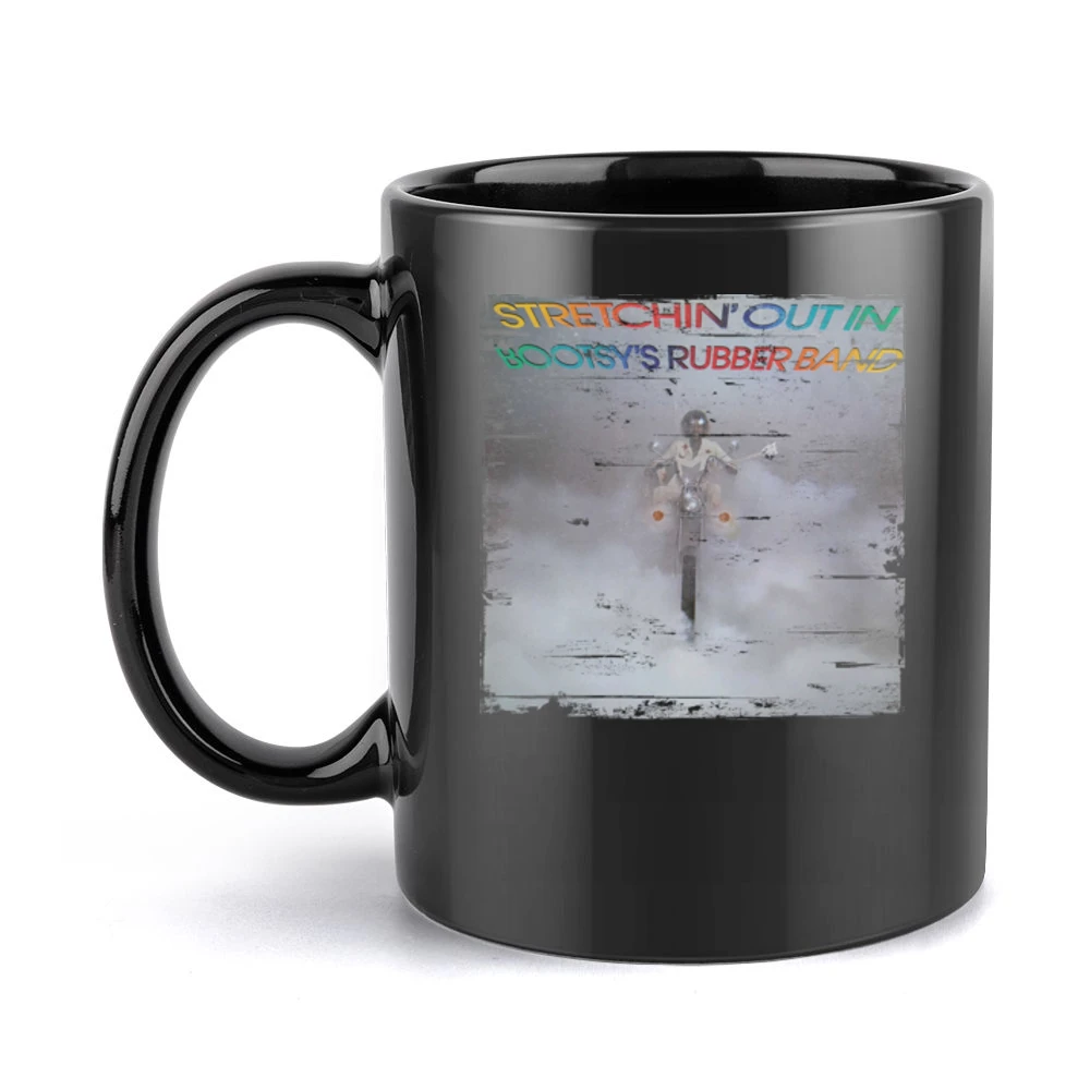 Bootsys Rubber Band Stretchin Out Album Cover Distressed Image Black Mug