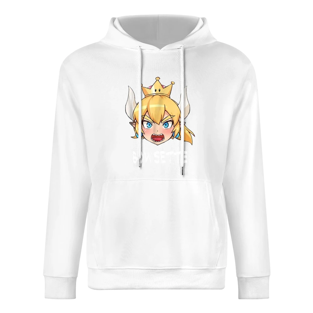 Bowsette Super Mario Peach Bowser Cosplay V Neck European Size Men Hoodie