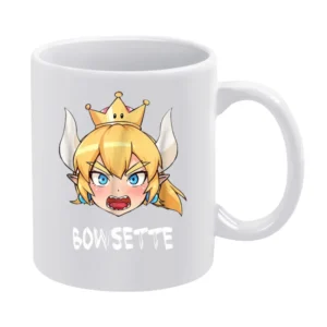 Bowsette Super Mario Peach Bowser Cosplay White Mug