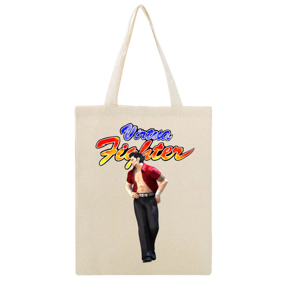 Brad Burns Virtua Fighter Arcade Fighting Retro Video Game Character F Beige Canvas Tote Shopping Bag