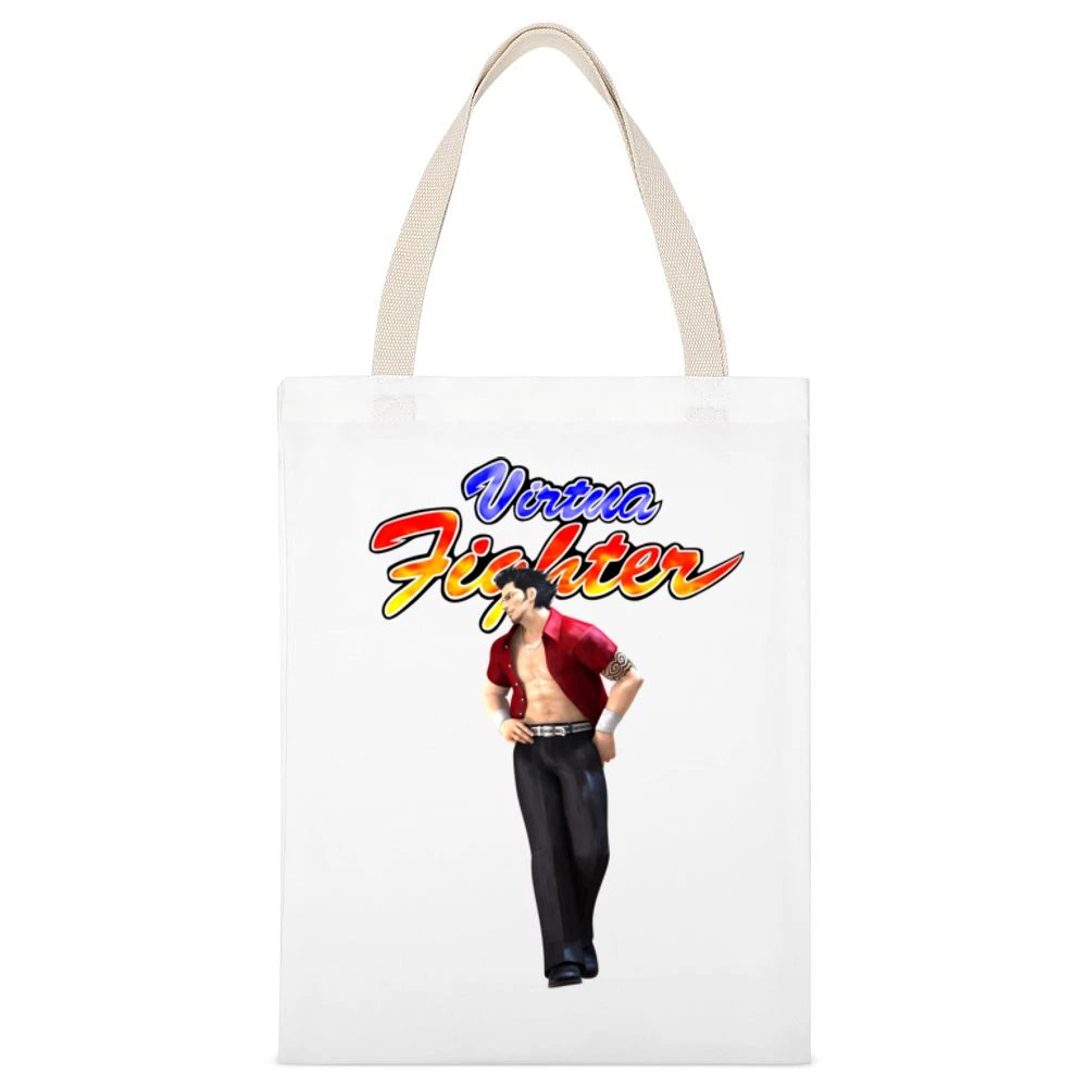 Brad Burns Virtua Fighter Arcade Fighting Retro Video Game Character F White Canvas Tote Shopping Bag