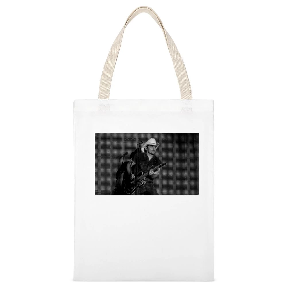Brad Paisley Tshirt (All Colors Available) White Canvas Tote Shopping Bag